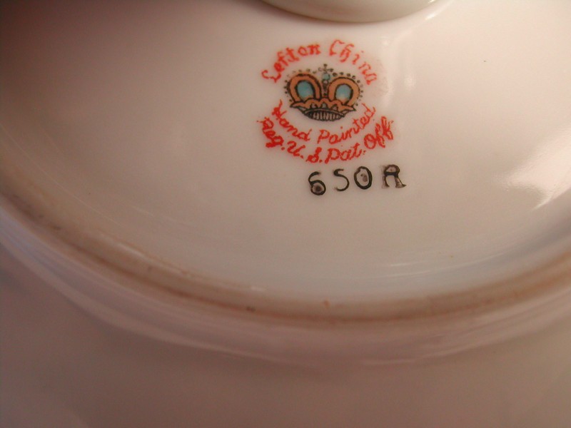 Lefton Chintz Roses Comport/Compote Gold Trim