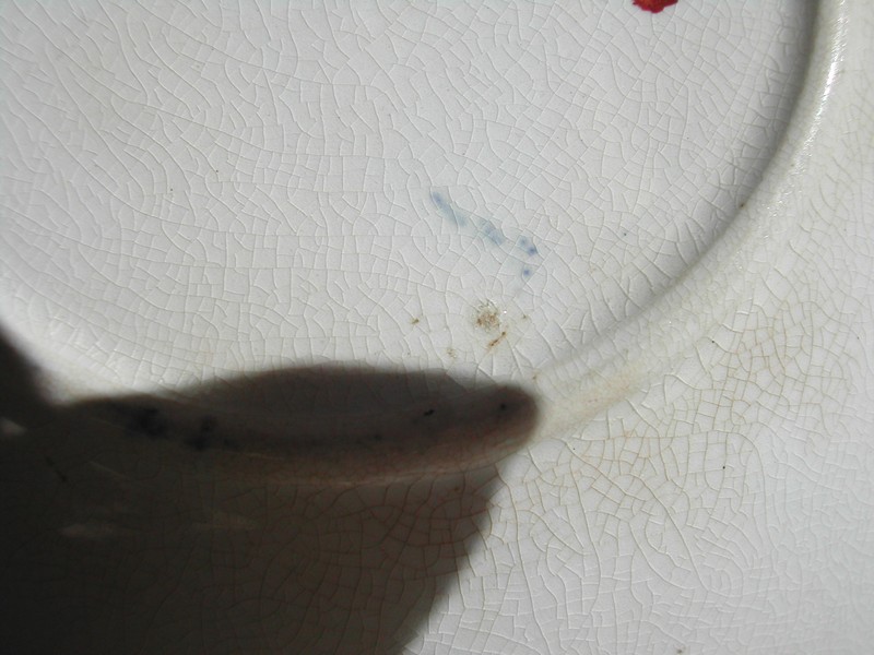 English D.B. & Co. Blue/White Poppy Porridge Bowl