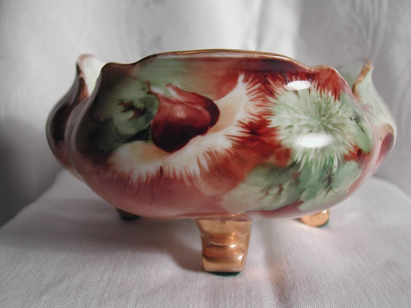 A Hand Painted J&C Footed Bowl Bavaria Germany c.1902