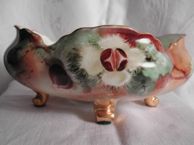 A Hand Painted J&C Footed Bowl Bavaria Germany c.1902