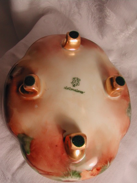 A Hand Painted J&C Footed Bowl Bavaria Germany c.1902