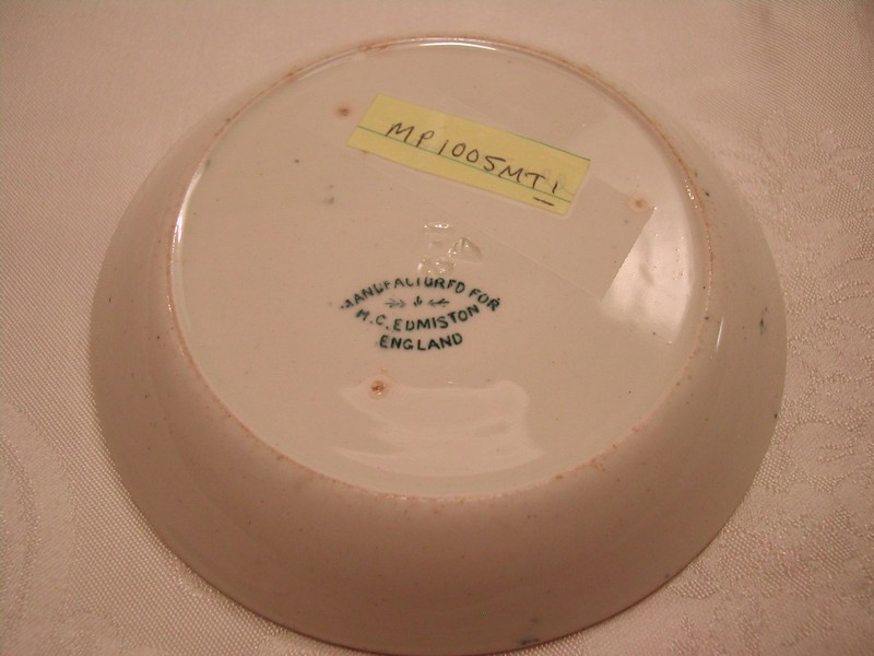 M C Edmiston England Blue & White Alphabet Coaster