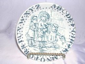 M C Edmiston England Blue & White Alphabet Coaster