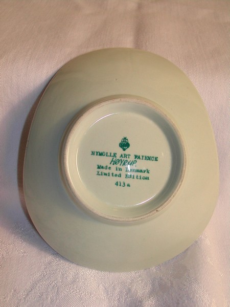 Nymolle Art Faience Hoyrup Pear Shape Pin Dish Denmark