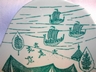Nymolle Art Faience Hoyrup Pear Shape Pin Dish Denmark