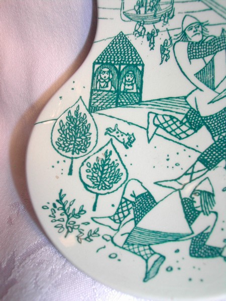 Nymolle Art Faience Hoyrup Palette Shape Pin Dish Denmark