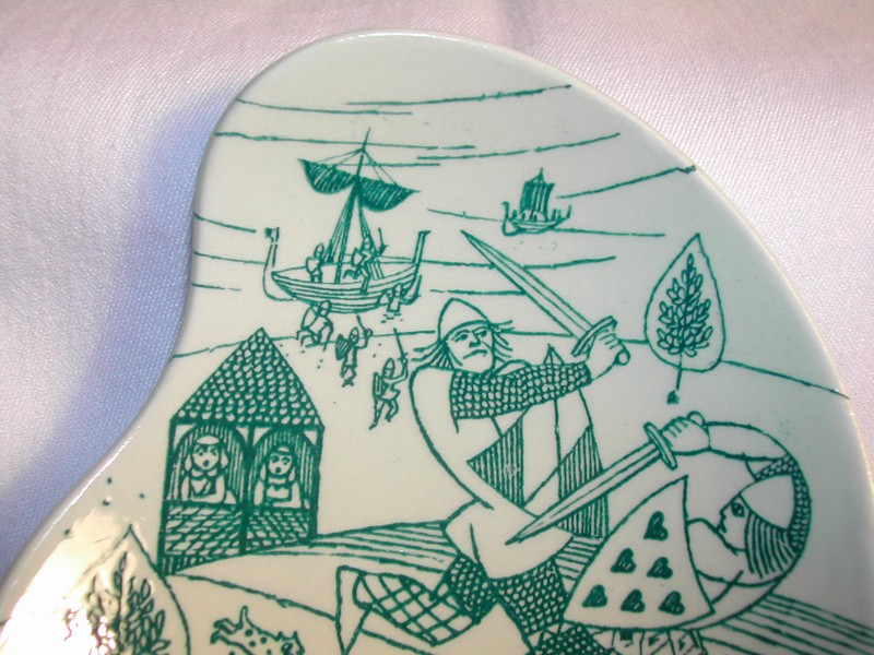Nymolle Art Faience Hoyrup Palette Shape Pin Dish Denmark