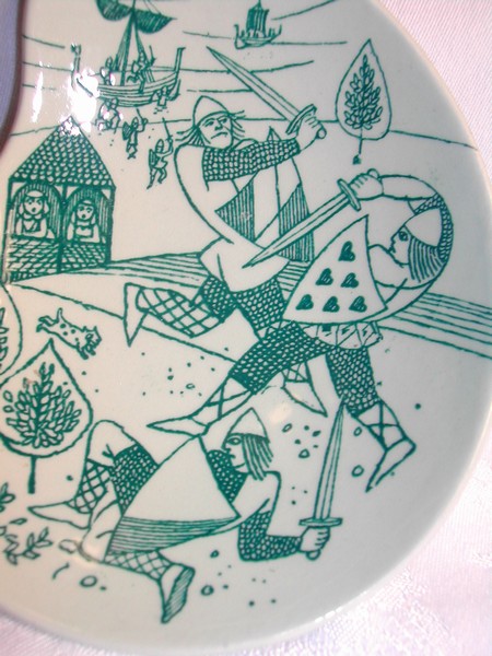 Nymolle Art Faience Hoyrup Palette Shape Pin Dish Denmark