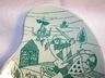 Nymolle Art Faience Hoyrup Palette Shape Pin Dish Denmark