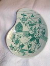 Nymolle Art Faience Hoyrup Palette Shape Pin Dish Denmark