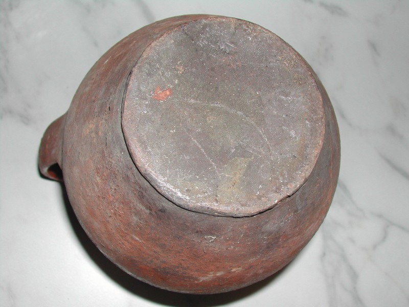 Vintage French Redware Milk Pitcher