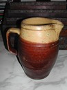 Antique French Yellowware Wine Pichet (Pitcher)