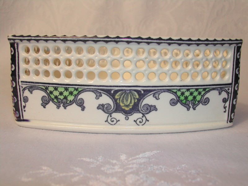Antique Waechtersbach Triangular Ceramic Transferware Dish 1904