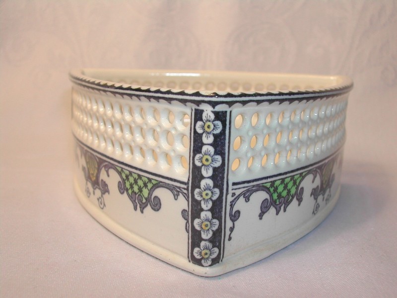 Antique Waechtersbach Triangular Ceramic Transferware Dish 1904