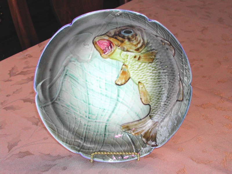 Fish & Net Hispania Majolica Plate Spain