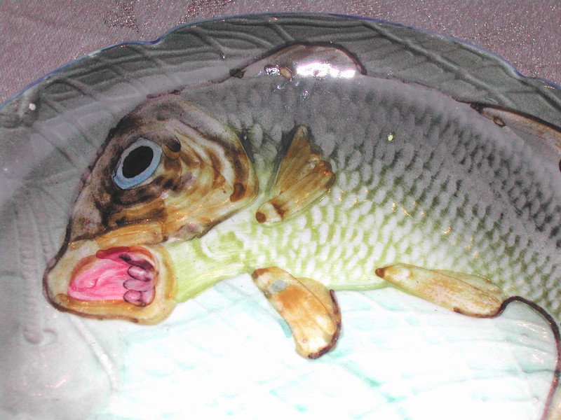Fish & Net Hispania Majolica Plate Spain