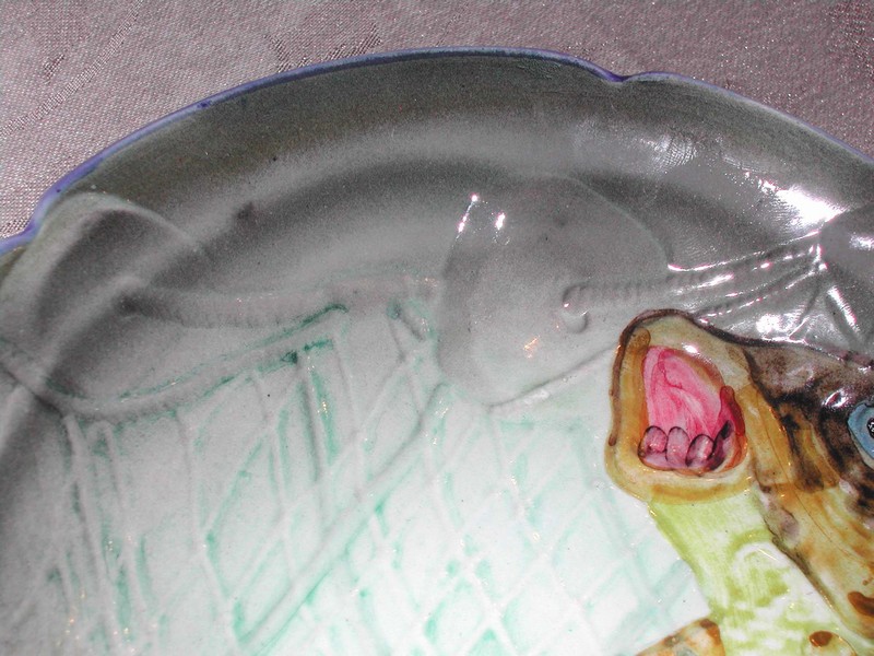 Fish & Net Hispania Majolica Plate Spain