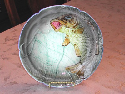 Fish & Net Hispania Majolica Plate Spain
