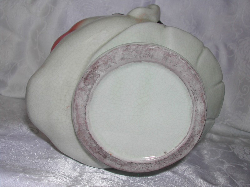 Large Vintage Sarreguemines Style Puck Character Jug (Pitcher)