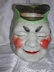 Large Vintage Sarreguemines Style Puck Character Jug (Pitcher)