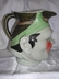 Large Vintage Sarreguemines Style Puck Character Jug (Pitcher)