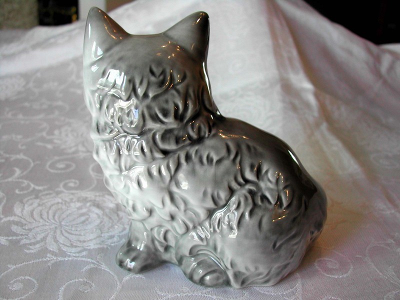 Adorable Goebel Grey Persian Kitten / Cat W. Germany 1949-1990