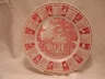Royal Staffordshire England Red & White Transfer Ware Calendar P