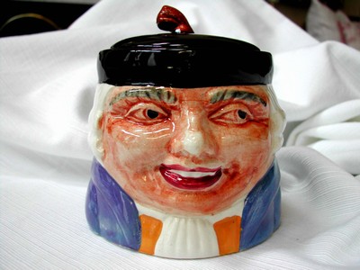 Barrister Toby Character Humidor/Biscuit Jar Staffordshire Eng