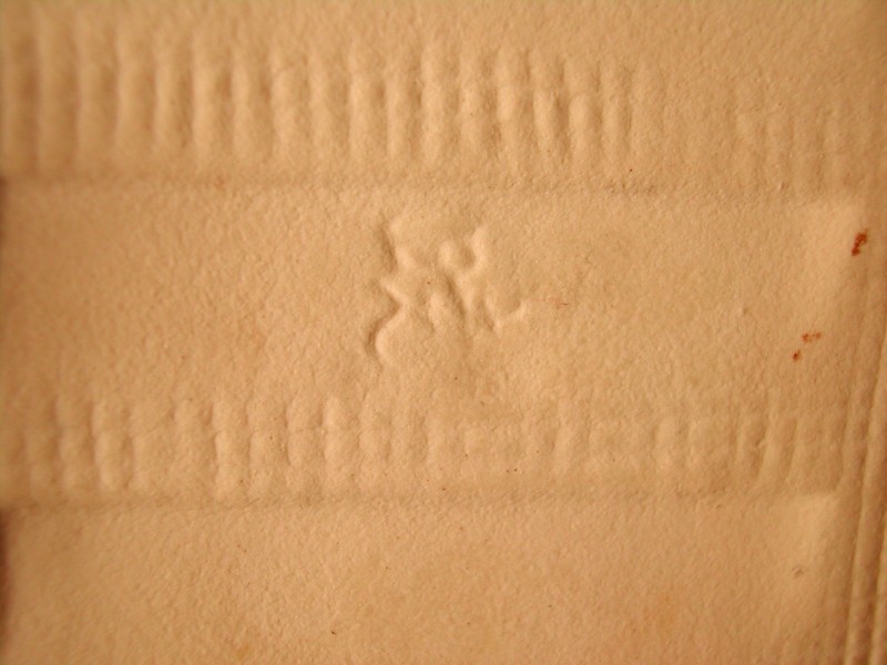 Majolica Bamboo Style Tile Marked