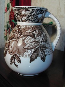 A Wedgwood Aesthetic Period Brown Transfer Pitcher England