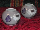 A Lovely Pair of Vintage Royal Copenhagen Squat Vases