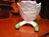 Lefton White Holly Berry Sleigh Dish Vintage