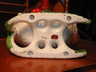 Lefton White Holly Berry Sleigh Dish Vintage