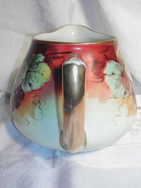 A Fantastic Hand Painted ZS & Co. Bavaria Cider Pitcher Grapes