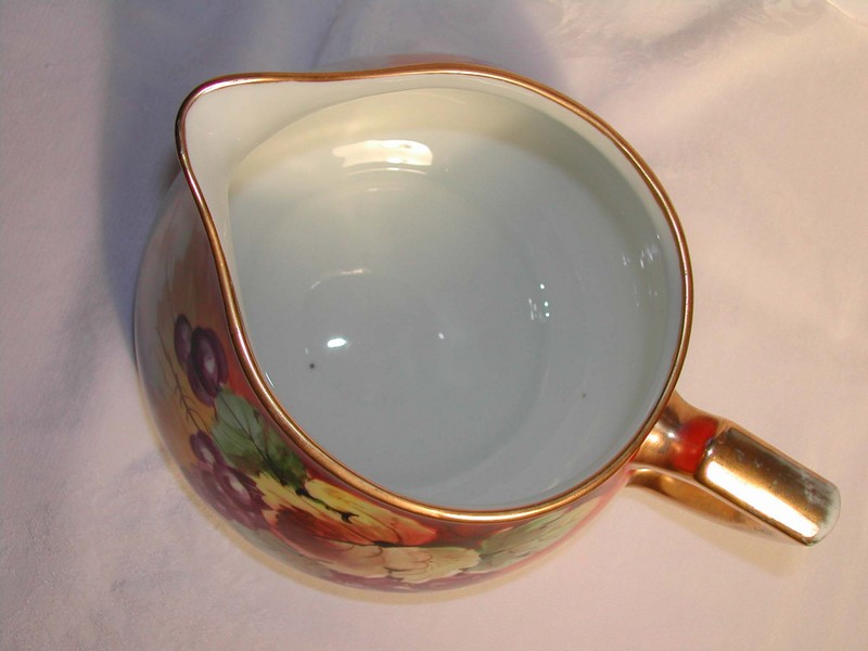 A Fantastic Hand Painted ZS & Co. Bavaria Cider Pitcher Grapes