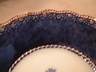 Antique Royal Staffordshire Pottery Flow Blue & Gold Bowl