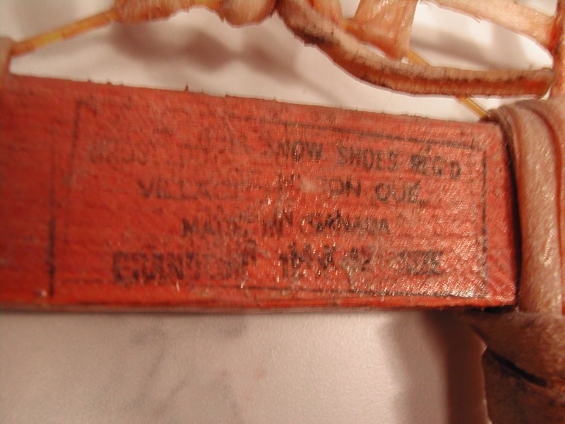 Vintage Gros Louis Hand Made Canadian Snow Shoes
