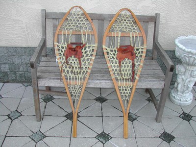 Vintage Gros Louis Hand Made Canadian Snow Shoes