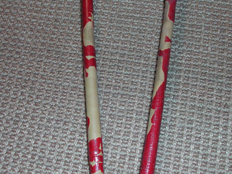 Vintage Red Bamboo Ski Poles-Sheffield, Mass.