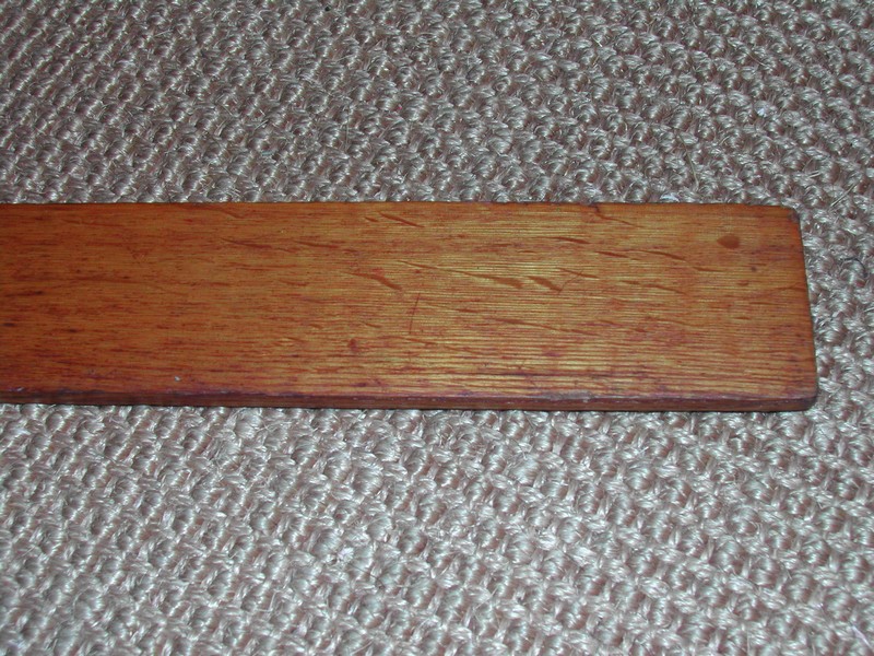 Pair of Vintage Children’s Oak Skis – Red Tips
