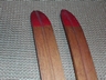 Pair of Vintage Children’s Oak Skis – Red Tips