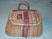 Old Wicker/Leather Fishing Creel