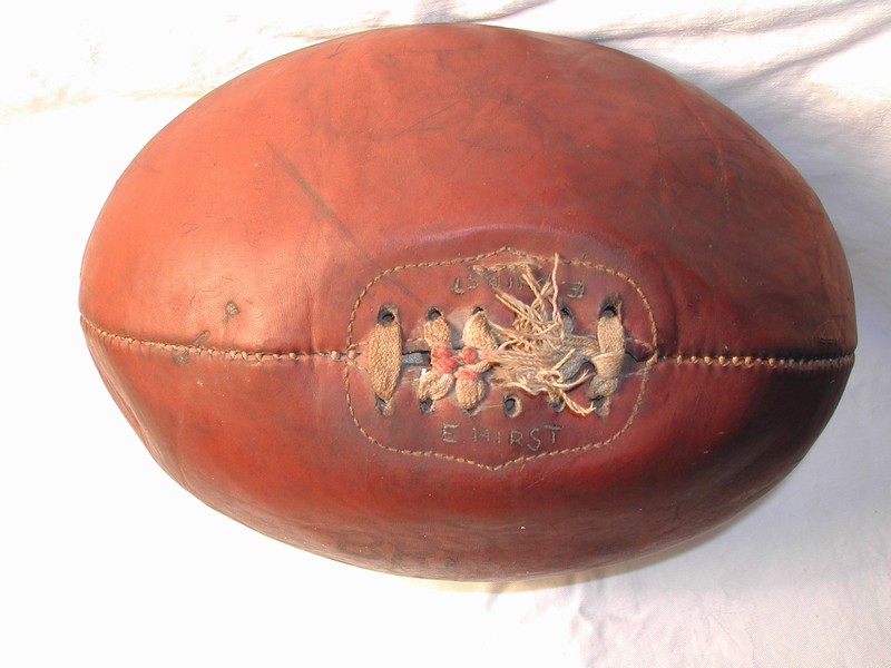 Vintage English Leather Rugby Ball