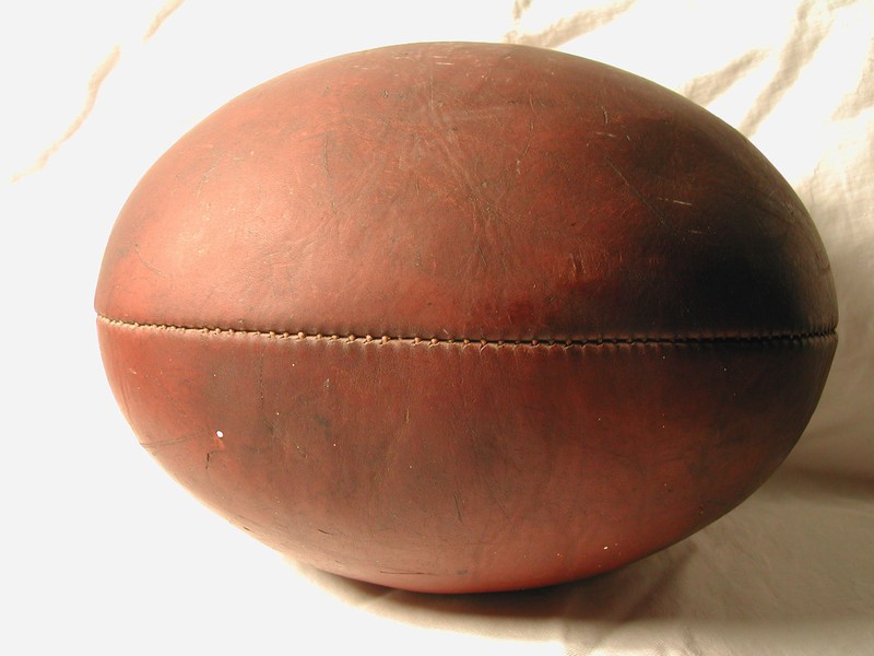 Vintage English Leather Rugby Ball