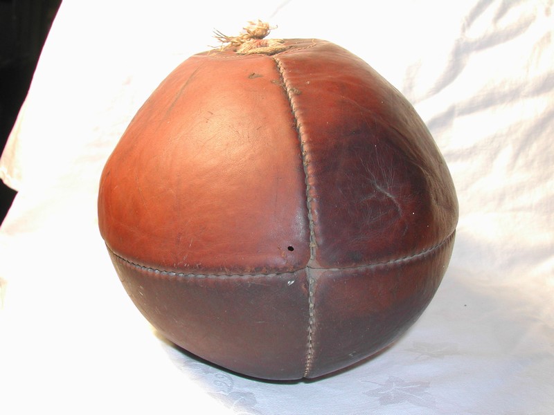 Vintage English Leather Rugby Ball
