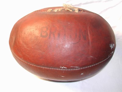 Vintage English Leather Rugby Ball
