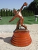 Vintage Copper & Wood Bowling Trophy