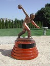 Vintage Copper & Wood Bowling Trophy