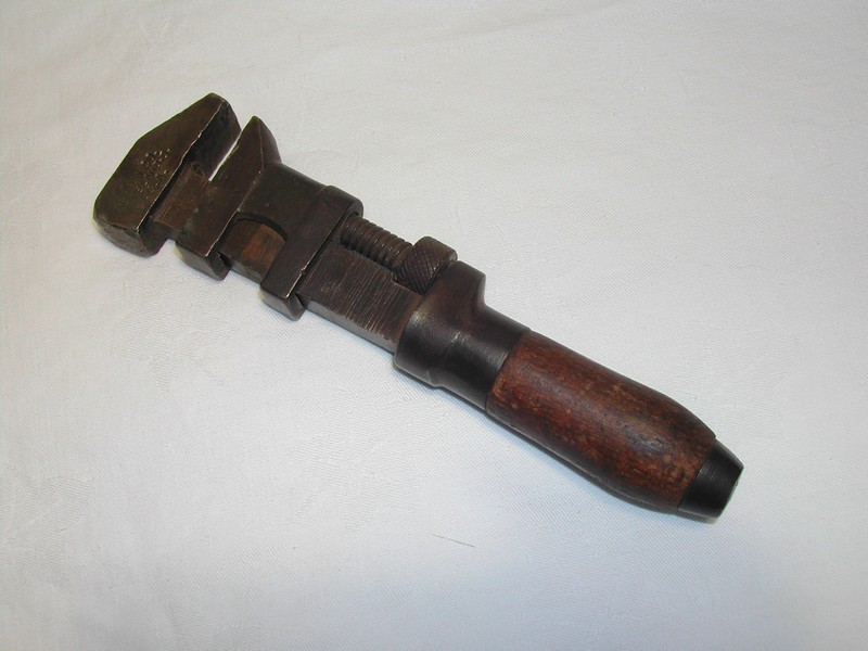 Antique Monkey Wrench/Wood Handle