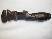 Antique Monkey Wrench/Wood Handle (Worcester, Mass.)